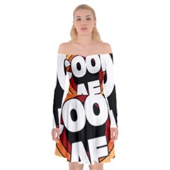 Cool Af Cool As Super Off Shoulder Skater Dress by Ndabl3x