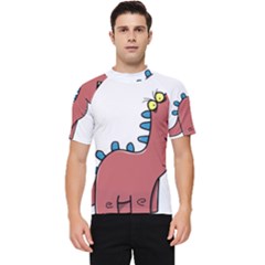 Dinosaur Dragon Drawing Cute Men s Short Sleeve Rash Guard by Ndabl3x