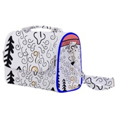 Santa Claus Cabin Hut Campfire Satchel Shoulder Bag by Ndabl3x
