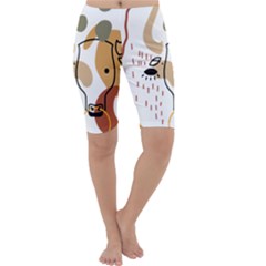 Abstract Bull Art Design Cropped Leggings  by Ndabl3x