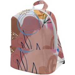 Abstract Circles Art Design Zip Up Backpack by Ndabl3x