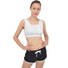 Background Pattern Template Texture Nature V-back Sports Bra by Grandong