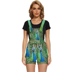 Peafowl Peacock Short Overalls by Sarkoni