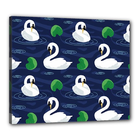 Swan-pattern-elegant-design Canvas 24  X 20  (stretched) by Proyonanggan