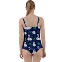Swan-pattern-elegant-design Twist Front Tankini Set View2