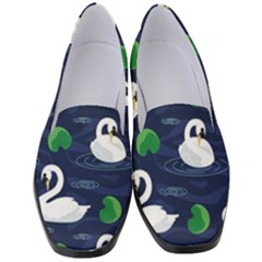 Swan-pattern-elegant-design Women s Classic Loafer Heels by Proyonanggan