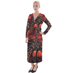 Dragon Velvet Maxi Wrap Dress by Ndabl3x