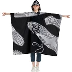 Pattern Shiny Shoes Women s Hooded Rain Ponchos by Ndabl3x