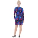 Patterns Rosebuds Button Long Sleeve Dress View2