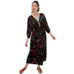 Abstract Pattern Grecian Style  Maxi Dress by Ndabl3x