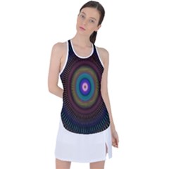 Artskop Kaleidoscope Pattern Racer Back Mesh Tank Top by Sarkoni