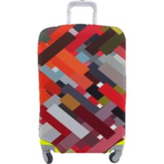 Maze Mazes Fabric Fabrics Color Luggage Cover (large) by Sarkoni