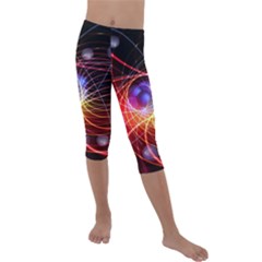 Physics Quantum Physics Particles Kids  Lightweight Velour Capri Leggings  by Sarkoni