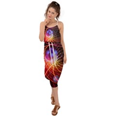 Physics Quantum Physics Particles Waist Tie Cover Up Chiffon Dress by Sarkoni