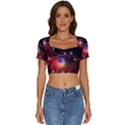 Physics Quantum Physics Particles Short Sleeve Square Neckline Crop Top  View1