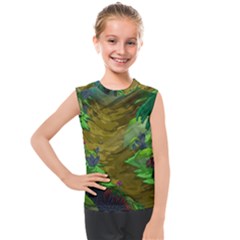 Green Pine Trees Wallpaper Adventure Time Cartoon Green Color Kids  Mesh Tank Top by Sarkoni