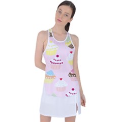 Cupcakes Wallpaper Paper Background Racer Back Mesh Tank Top by Apen