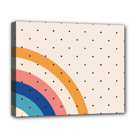 Retro Abstract Geometric Deluxe Canvas 20  X 16  (stretched) by Modalart