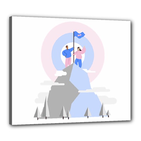 Achievement Success Mountain Clouds Canvas 24  X 20  (stretched) by Modalart