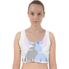 Achievement Success Mountain Clouds Velvet Racer Back Crop Top by Modalart