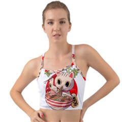 Ramen Cat Noodles Cute Japanes Mini Tank Bikini Top by Modalart