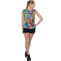 Just Do It Pattern Bubble Hem Chiffon Tank Top View2