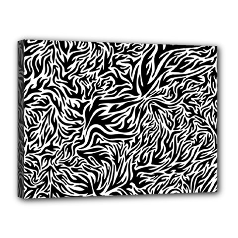 Flames Fire Pattern Digital Art Canvas 16  X 12  (stretched) by Ravend