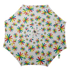 Celebrate Pattern Colorful Design Hook Handle Umbrellas (medium) by Ravend
