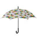 Celebrate Pattern Colorful Design Hook Handle Umbrellas (Medium) View3