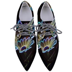 Flower Pattern Design Abstract Background Pointed Oxford Shoes by Amaryn4rt