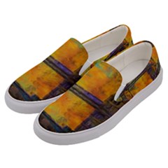 London Tower Abstract Bridge Men s Canvas Slip Ons by Amaryn4rt