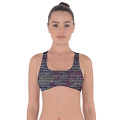 Full Frame Shot Of Abstract Pattern Got No Strings Sports Bra by Amaryn4rt