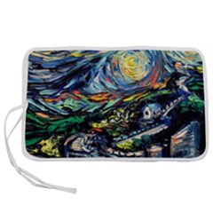 The Great Wall Nature Painting Starry Night Van Gogh Pen Storage Case (s) by Modalart