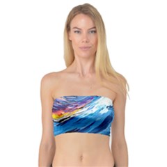 Mount Fuji Art Starry Night Van Gogh Bandeau Top by Modalart