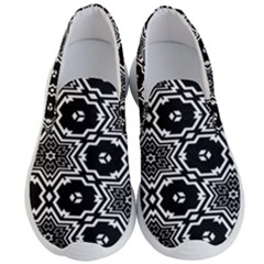 Black And White Pattern Background Structure Men s Lightweight Slip Ons by Pakjumat