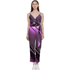 Fractal Mathematics Abstract V-neck Camisole Jumpsuit by Amaryn4rt