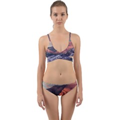 Adventure Psychedelic Mountain Wrap Around Bikini Set by Modalart