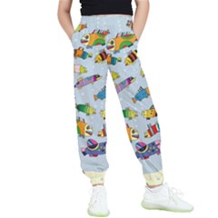 Fish Ocean Sea Water Diving Blue Kids  Joggers by Modalart