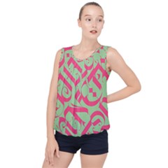 Pattern Ornament Gothic Style Elegant Font Tattoos Bubble Hem Chiffon Tank Top by Bedest