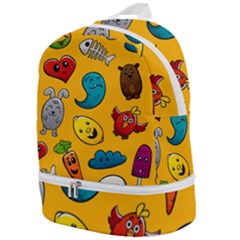 Graffiti Characters Seamless Ornament Zip Bottom Backpack by Bedest