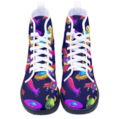 Space Pattern Men s High-top Canvas Sneakers by Bedest