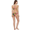 Pink Flower Seamless Pattern Banded Triangle Bikini Set View4