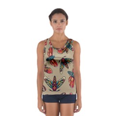 Tattoos Colorful Seamless Pattern Sport Tank Top  by Bedest