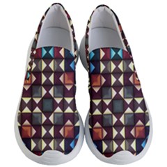 Symmetry Geometric Pattern Texture Women s Lightweight Slip Ons by Pakjumat