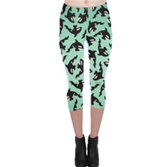 Orca Killer Whale Fish Capri Leggings  by Pakjumat