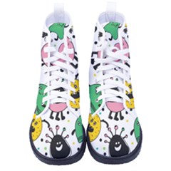 Funny Monster Pattern Men s High-top Canvas Sneakers by Pakjumat