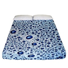 Drop Water Background Macro Splash Rain Drink Fitted Sheet (queen Size) by Pakjumat