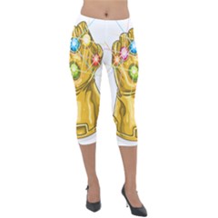 The Infinity Gauntlet Thanos Lightweight Velour Capri Leggings  by Maspions