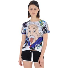 Albert Einstein Physicist Open Back Sport T-shirt by Maspions