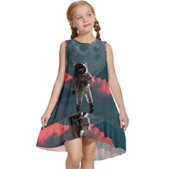 Astronaut Moon Space Nasa Planet Kids  Frill Swing Dress by Maspions